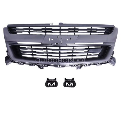 Fits 2015-2020 Chevrolet Colorado Gloss Black Front Upper Grille Grill Replace