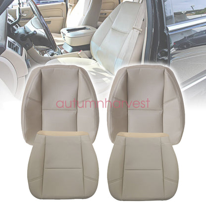 2007 2008 For Cadillac Escalade EXT ESV Front Both Side Leather Seat Cover Tan