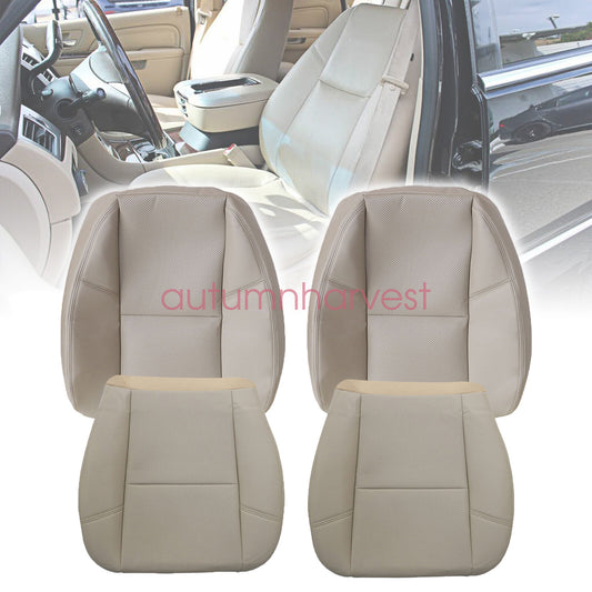 2007 2008 For Cadillac Escalade EXT ESV Front Both Side Leather Seat Cover Tan