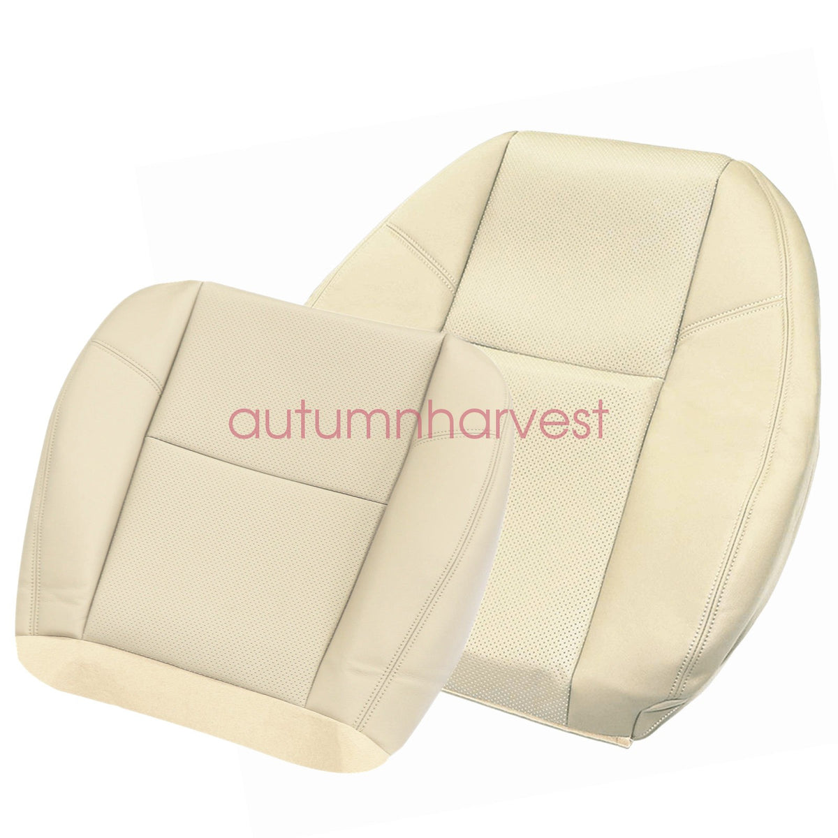 Fits 2009-2014 Cadillac Escalade Leather Seat Cover Driver Bottom & Top Tan
