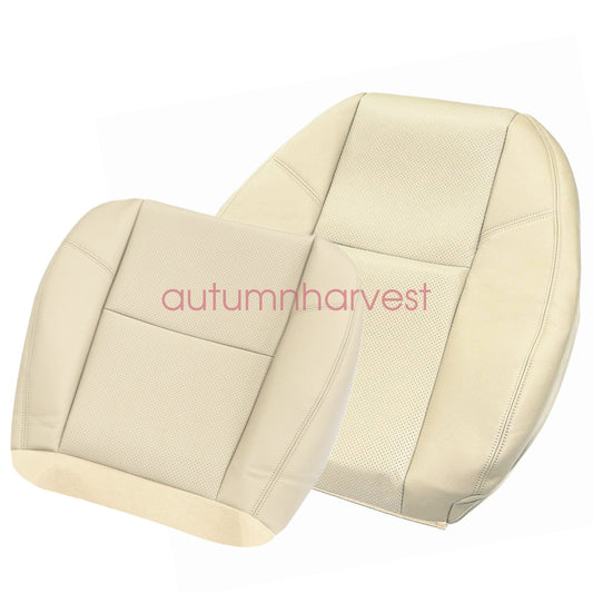 Fits 2009-2014 Cadillac Escalade Leather Seat Cover Driver Bottom & Top Tan