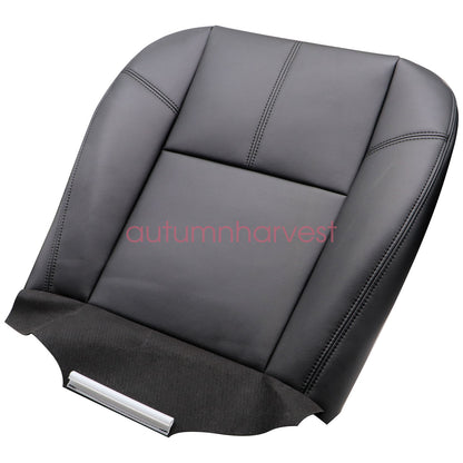 Driver & Passenger Bottom Leather Seat Cover Fits 2007-2014 GMC Sierra Black 193