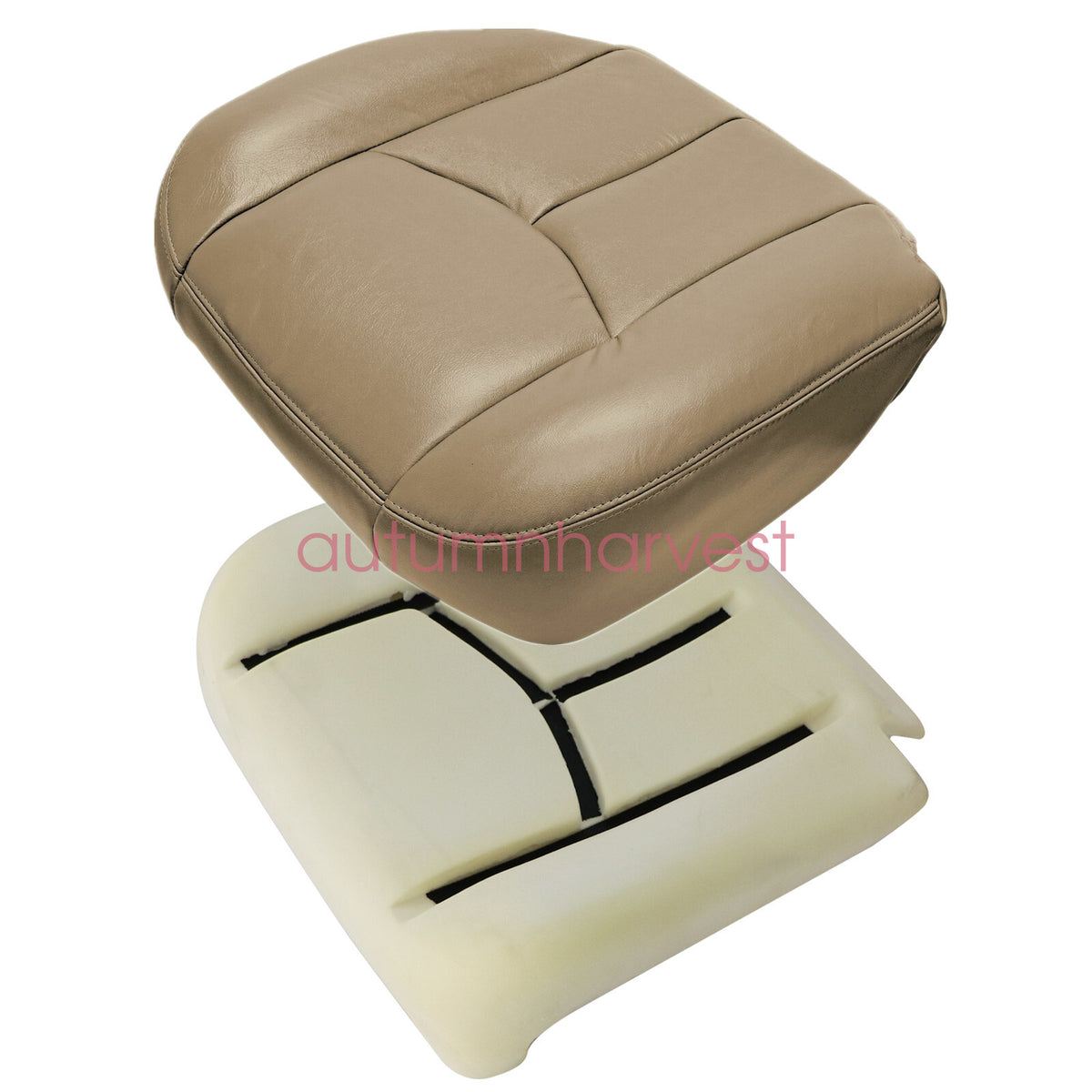Driver Bottom Seat Cover & Foam Cushion For 2003-2006 Chevy Silverado Tan