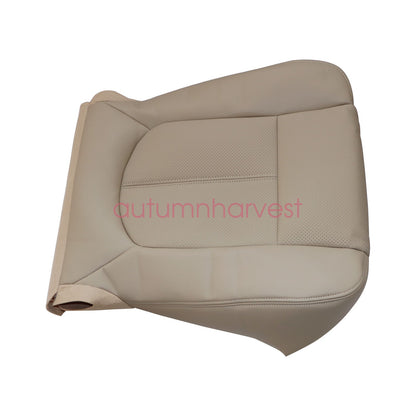 Driver Bottom Seat Cover Perforated Leather For Ford F250 Super Duty 2011-16 Tan