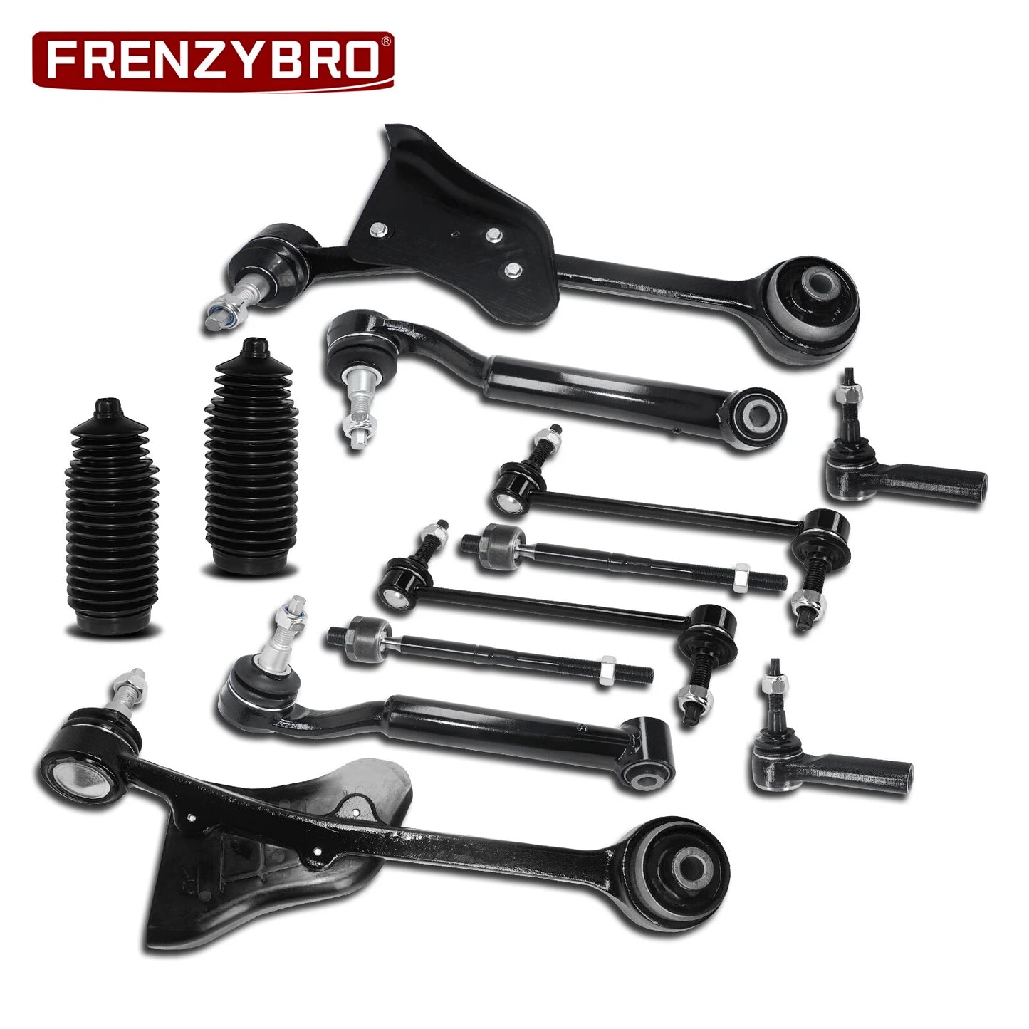 12Pcs For Ford Mustang 2015-2019 Front Lower Forward Rearward Control Arms Kit
