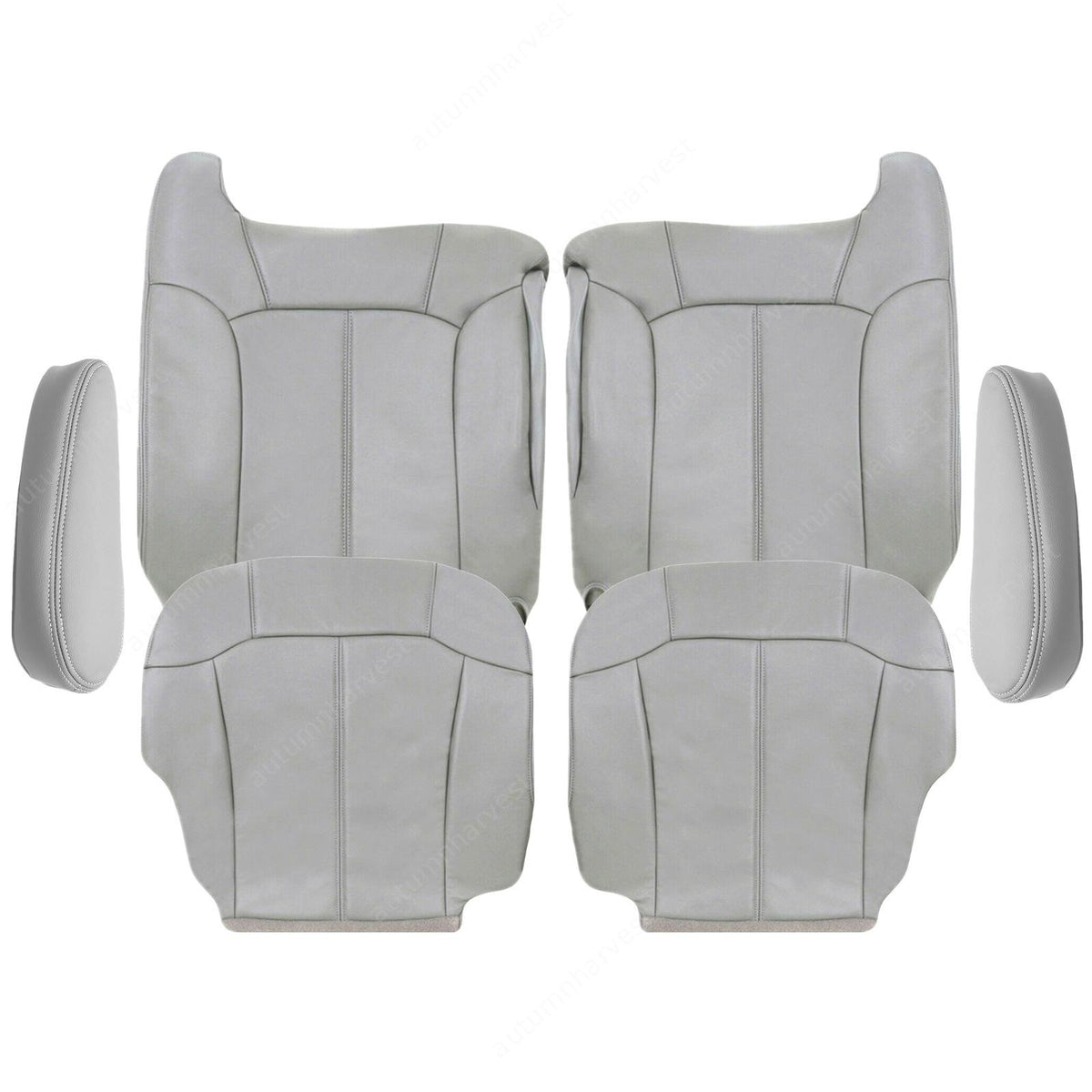 For 1999 2000 2001 2002 Chevy Silverado Front Seat Cover & Armrest Cover Gray