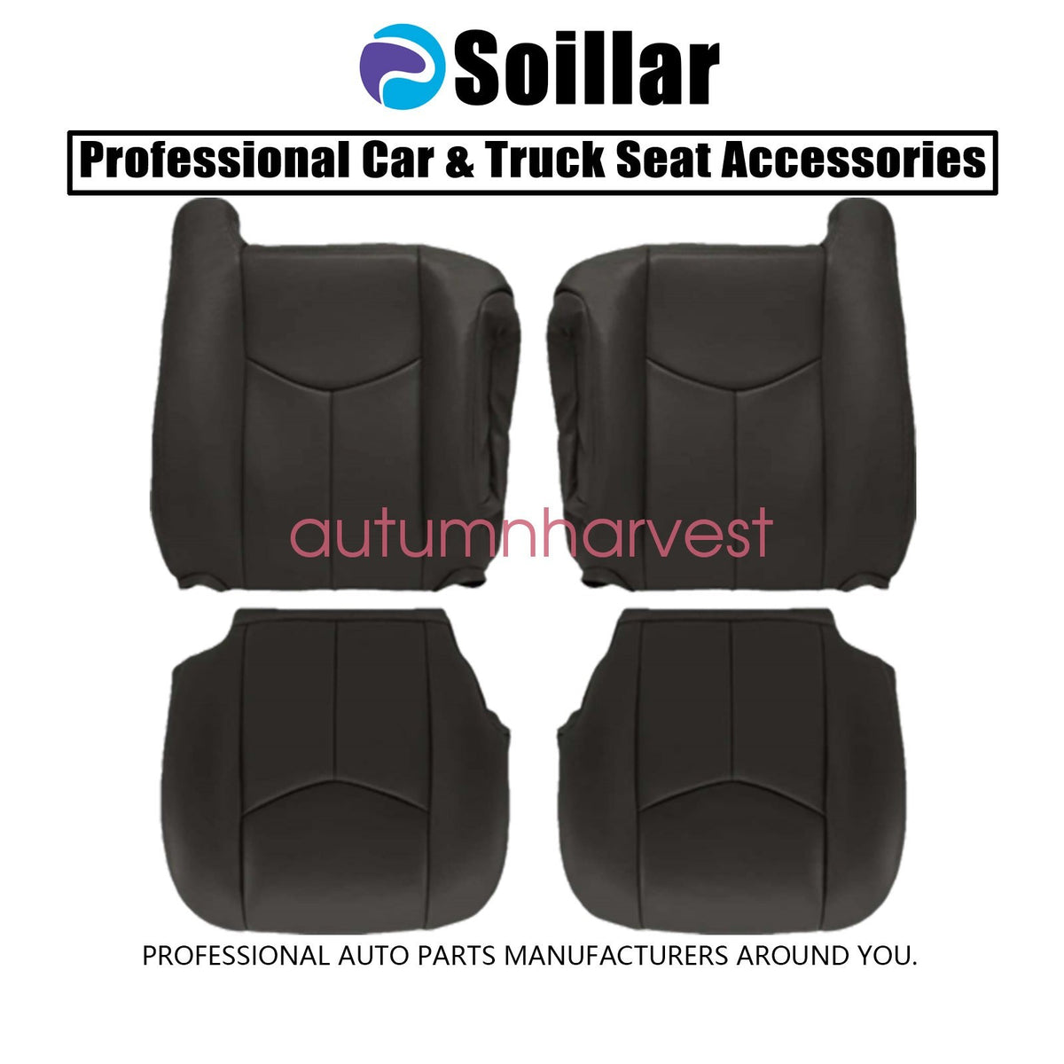 For 2003 2004 2005 2006 Chevy Avalanche Front Seat Cover Dark Gray #692 69i