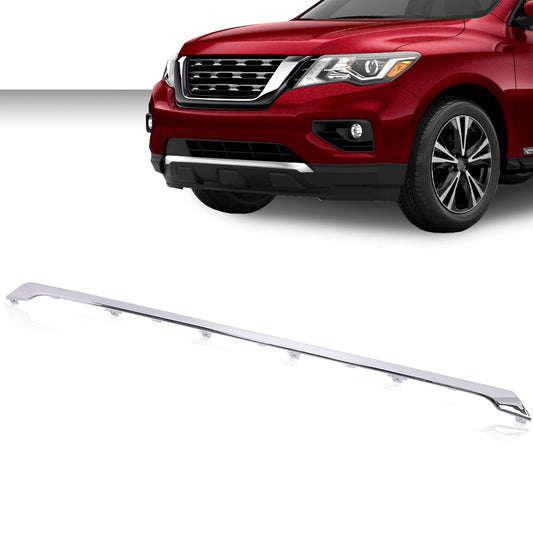Front Lower Bumper Grille Molding Trim Silver For Nissan Pathfinder 2017-2020