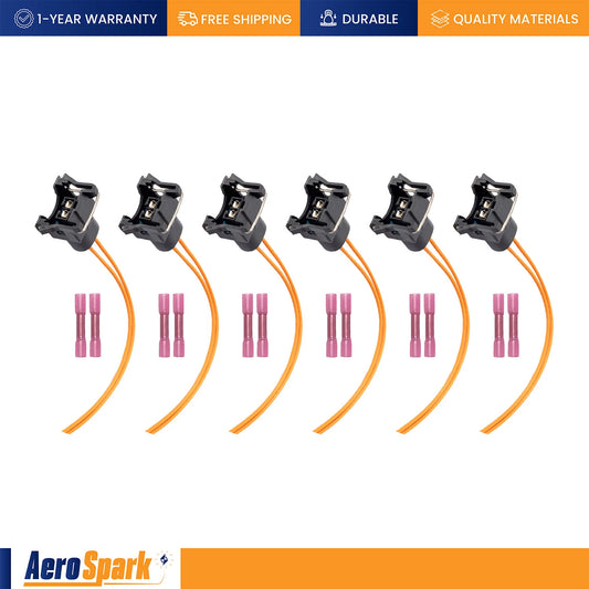 6pcs Fuel Injector Wiring Harness Connector Plugs for Ford Chrysler Dodge SK25