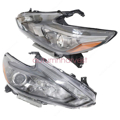 With LED DRL For 2016-2018 Nissan Altima LED Headlight Headlamps Left&Right Pair