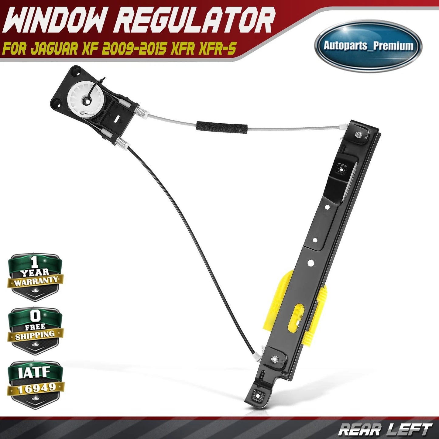 Driver Side Rear Left Window Regulator for Jaguar XF Models 2009-2015