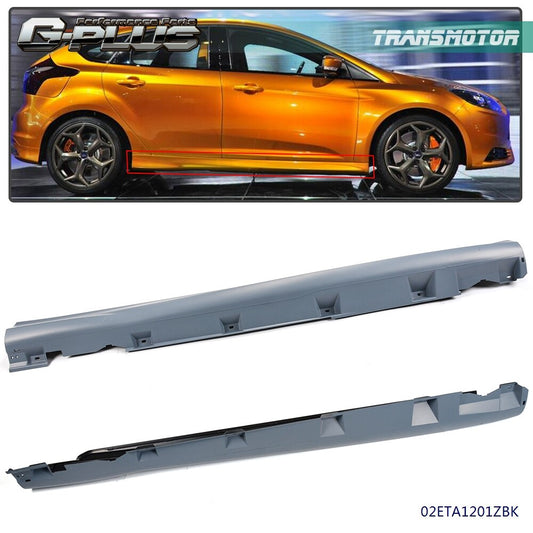 Exterior Rocker Panel Molding Trim Driver & Passenger Fit For 2012-18 Ford Focus