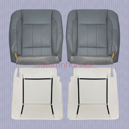 Fits 2006-09 Dodge Ram 1500 Front Leather Bottom Seat Cover & Foam Cushion Gray