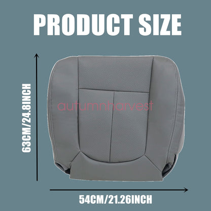 For 2009-2014 Ford F150 Lariat Bottom & Lean Back Leather Seat Cover Steel Gray