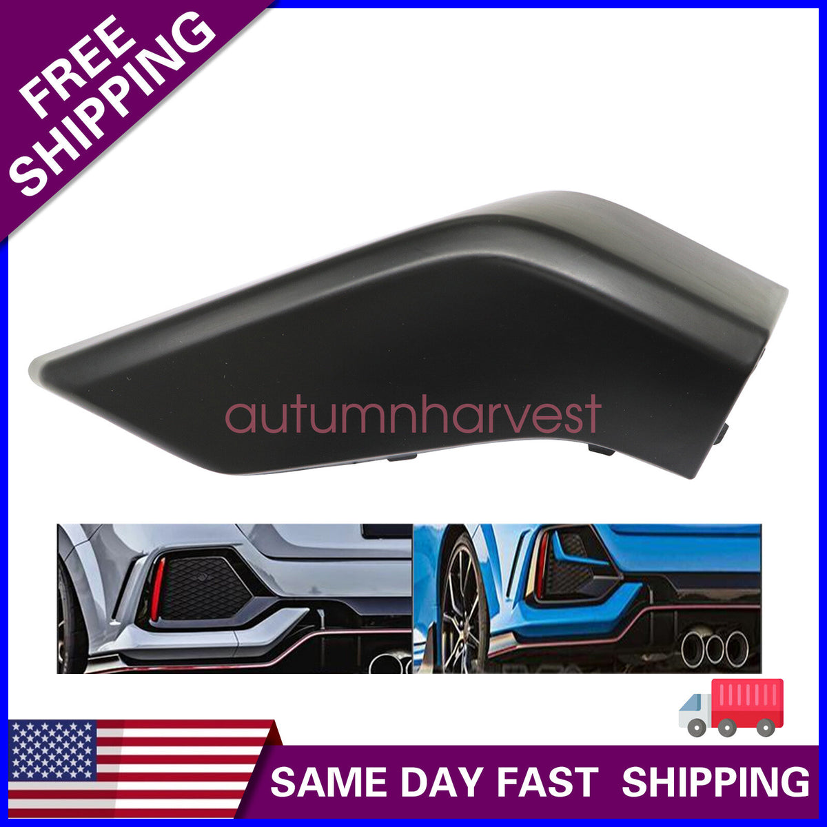 For 2017-2021 Honda Civic Hatchback Rear Bumper Tow Hook Cover Cap 71506-TGG-A00