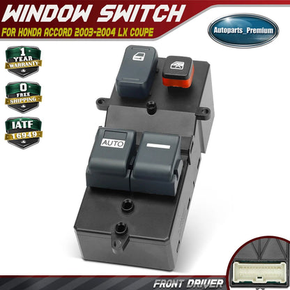 Door Power Window Switch Front Left Side 35750SDNA02 For Honda Accord 2003 2004