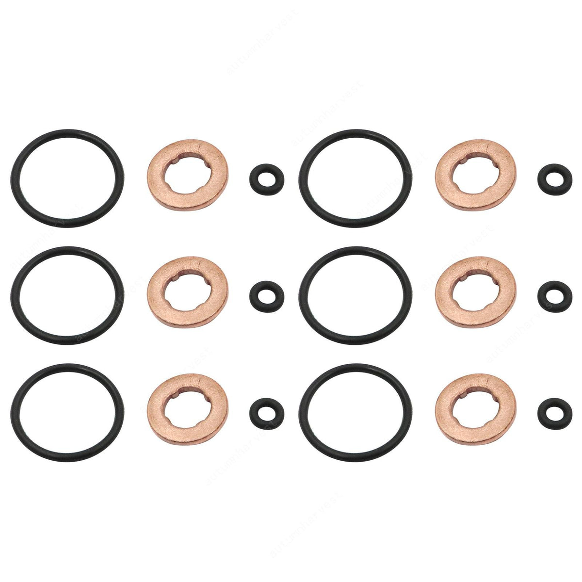 6PCS Injector Nozzle Seal Rings Kit Fit For AUDI A5 B8 VW TOUAREG 05A130519