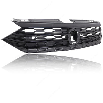 Front Bumper Center Grille Grill Glossy Black For VW Jetta Sedan 2019-2020