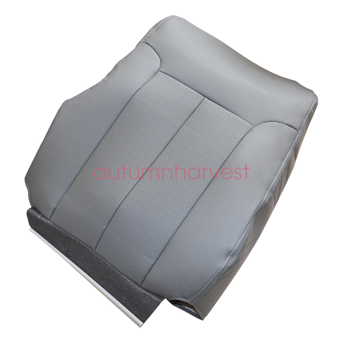For 2009-2014 Ford F150 Lariat Passenger Top PERFORATED Seat Cover Steel Gray