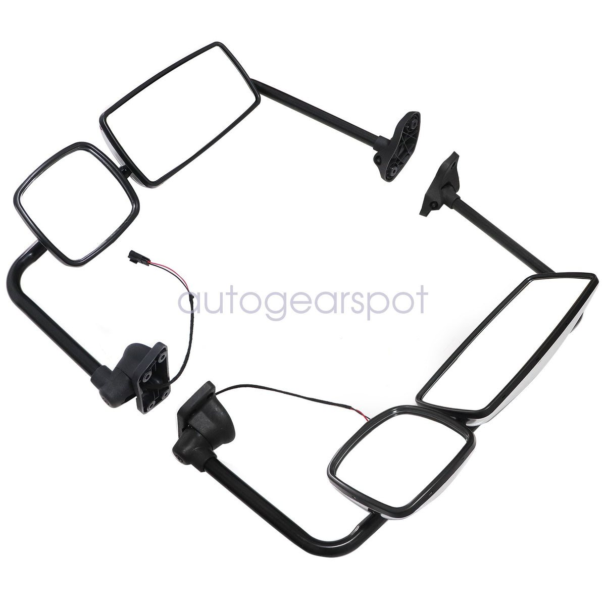 Chrome Door Mirror Heated w/Arm FOR Freightliner M2 Columbia Passenger & Driver