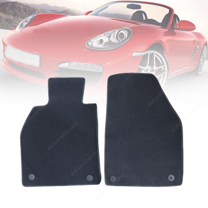 Replacement Velour Floor Mats Carpet 2Pcs For 2005-2012 Porsche Boxster & Cayman