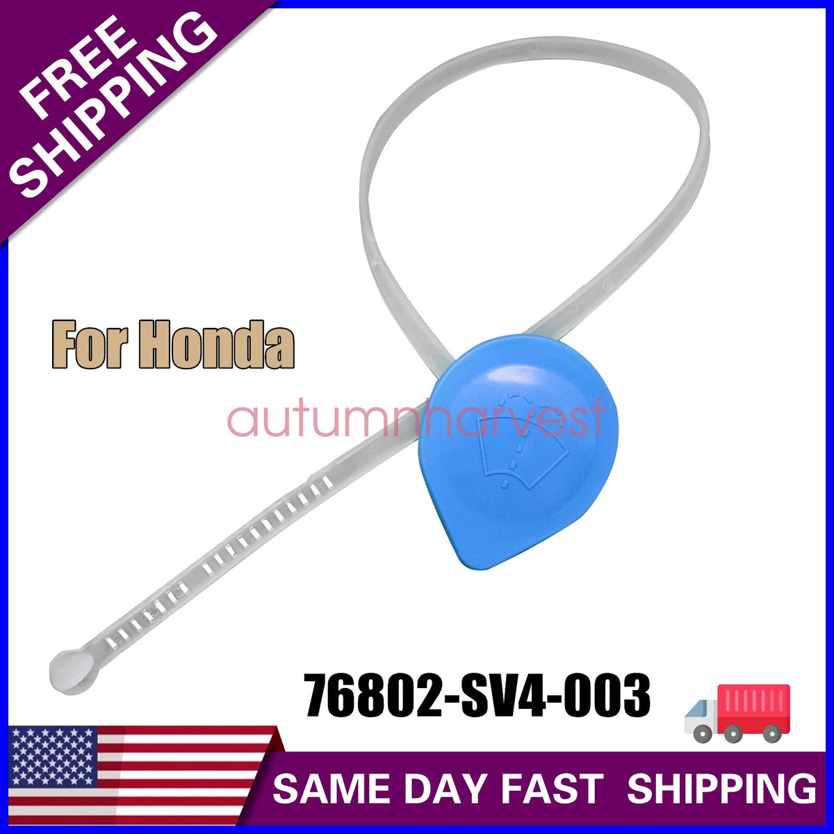 For Honda Car Windshield Washer Fluid Reservoir Tank Cap 76802-SV4-003 Plastic