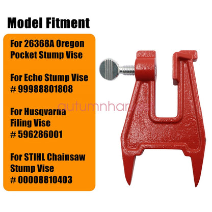For Oregon 26368A Chainsaw Stump Vise Filing Vise Upgraded Big Knob Stump Vise