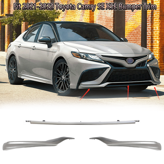 For 2021-2024 Toyota Camry SE XSE Front Bumper Grille Molding Lower Trim Silver