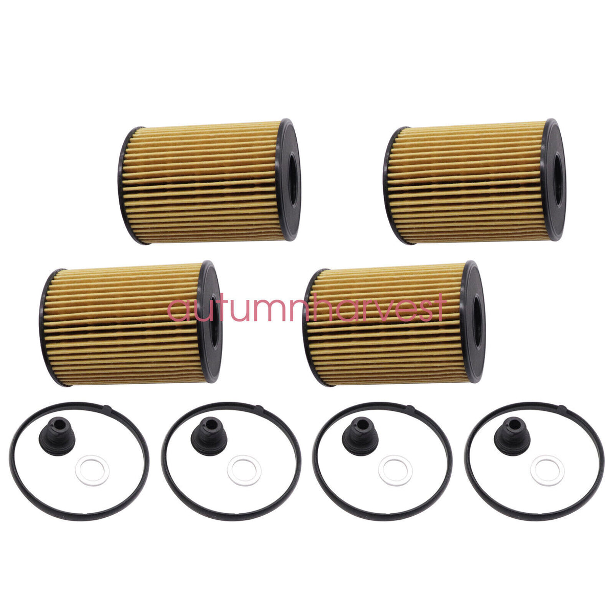 4PC Oil Filter Pack With Seals 26350-2S000 for 2020-2022 Hyundai Santa Cruz 2.5L