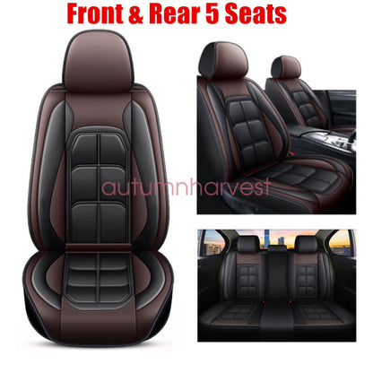 Fits 2009-2021 Dodge Ram 1500 Car Seat Cover 5 Seats Full Set PU Leather Cushion