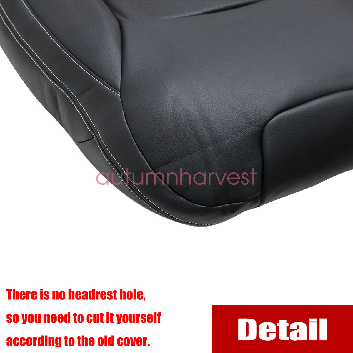New Driver Top Leather Seat Cover Black For 2017 2018 2019 Subaru Outback Legacy