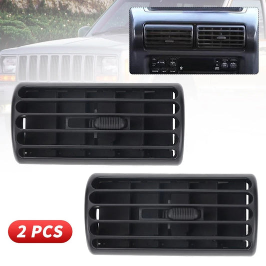 2x Center Dash A/C Vent Louver Outlet For Jeep Cherokee Wrangler TJ 97 98-05 06