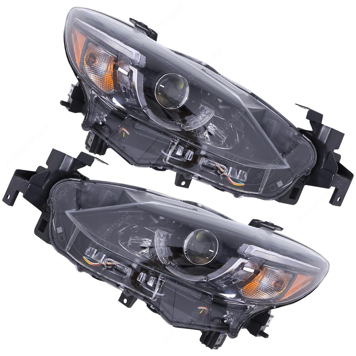 Pair LED Headlights For Mazda 6 2016-2017 Headlamp Front w/AFS Left+Right Side