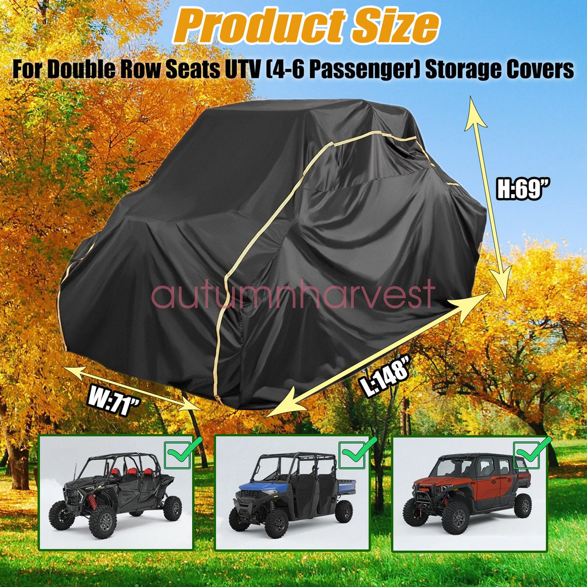 Dustproof All Weather General For Polaris RZR XP 4 Turbo S4 UTV Storage Cover