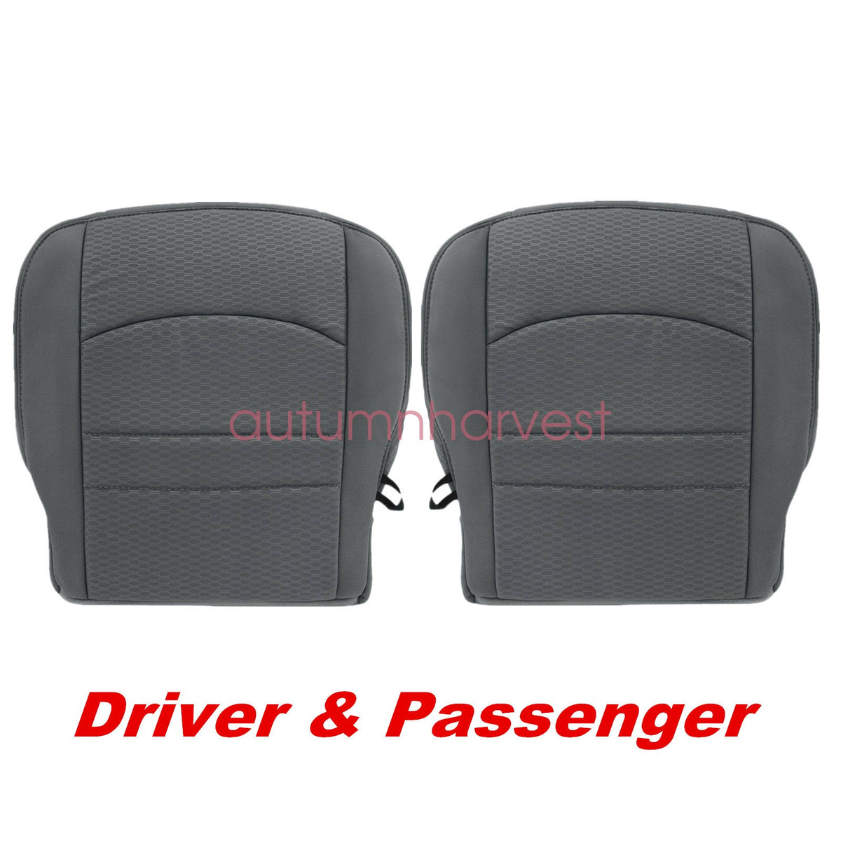 For 13-18 Dodge Ram 1500 2500 3500 Driver & Passenger Side SEAT COVER Gray