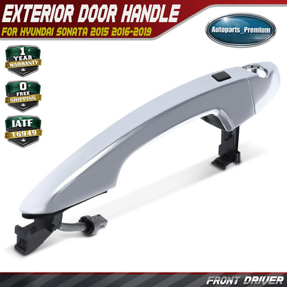 FIT Hyundai Sonata 2015-2019 Front Left Chrome Outside Door Handle w/Keyhole
