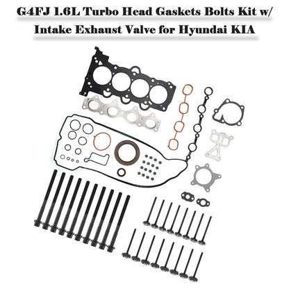 Fits Kia Seltos G4FJ 1.6L Turbo Head Gaskets Bolts Kit w/ Intake Exhaust Valve