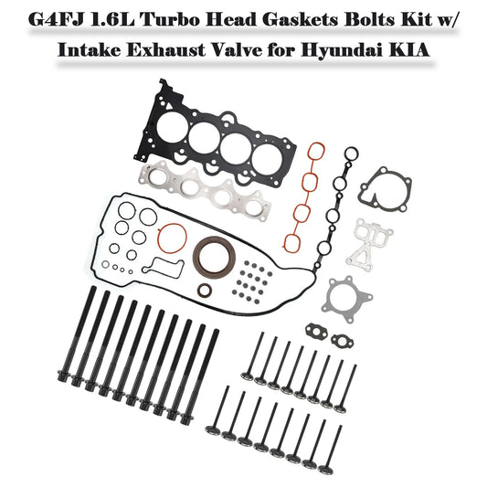 Fits Kia Seltos G4FJ 1.6L Turbo Head Gaskets Bolts Kit w/ Intake Exhaust Valve
