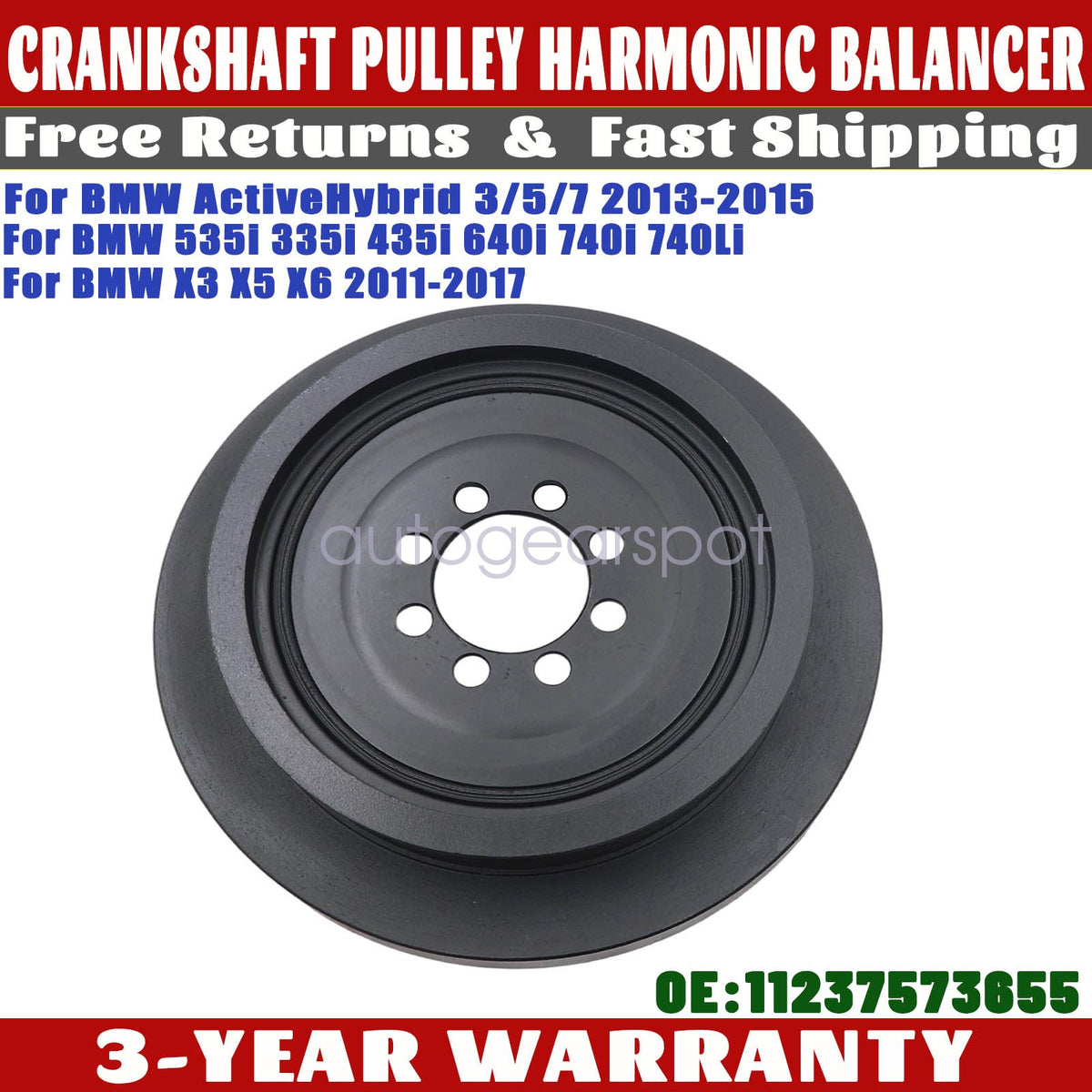 Crankshaft Pulley Shock Absorber For BMW M2 2016 2017 M235i 2017 11237573655