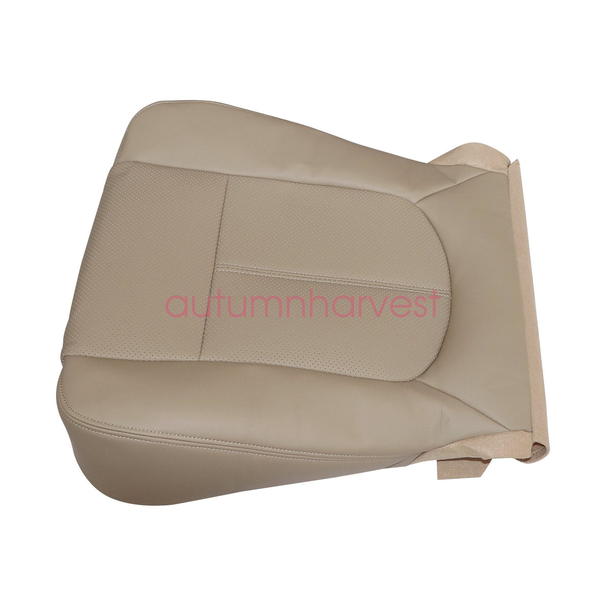 Driver Bottom Seat Cover Perforated Leather For Ford F250 Super Duty 2011-16 Tan