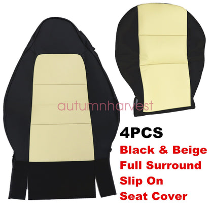 For BMW Z3 1996-2002 BLACK/BEIGE Driver & Passenger Seat Covers Full Surround