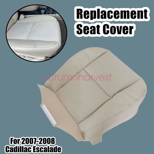 For 2007-2008 Cadillac Escalade ESV, EXT Driver Bottom PERFORATED Seat Cover Tan
