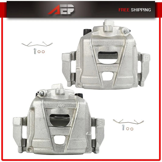 For 2015-2018 Audi Q3 19B6156 2X Front Pair Brake Calipers w/ Bracket NEW