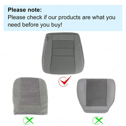 For 2003-2007 Ford F250 F350 XLT Driver Bottom Cloth Seat Cover & Foam Med Gray