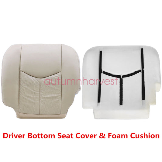 Fits 2003 2004 2005 2006 Cadillac Escalade Driver Seat Cover & Foam Cushion Tan