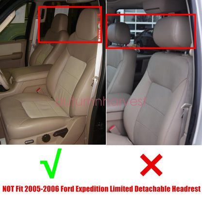For 2003 2004 2005 2006 Ford Expedition Eddie Bauer Front Leather Seat Cover Tan