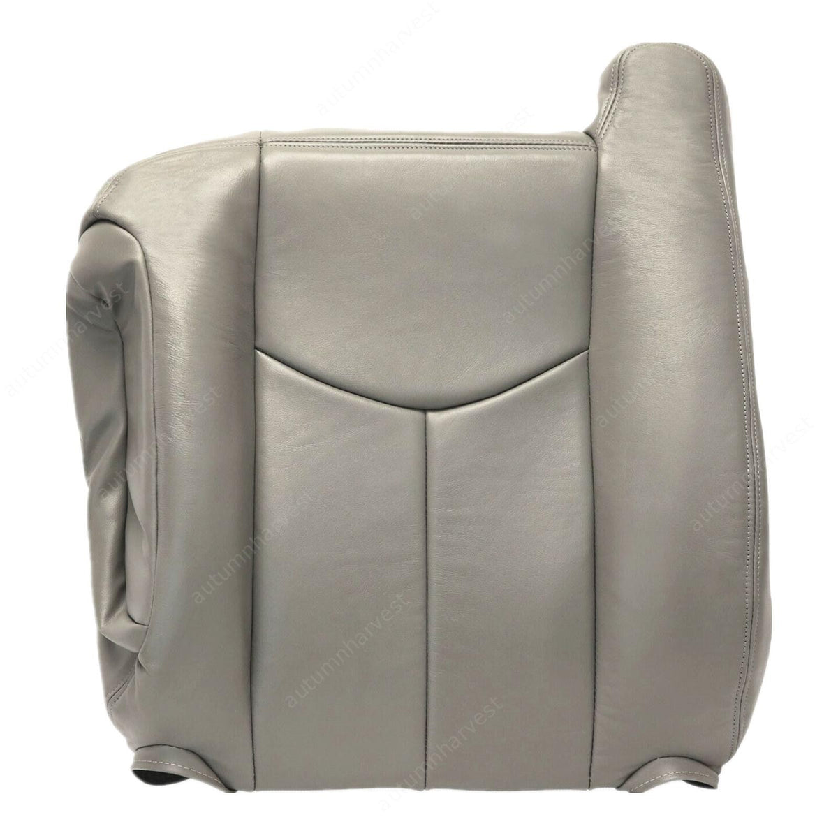 For 2003-2006 Chevy Silverado Driver Bottom & Top Leather Seat Cover Gray 922