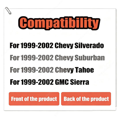 For 1999 2000 2001 2002 Chevy Silverado Suburban Tahoe Seat Cover Pewter Gray