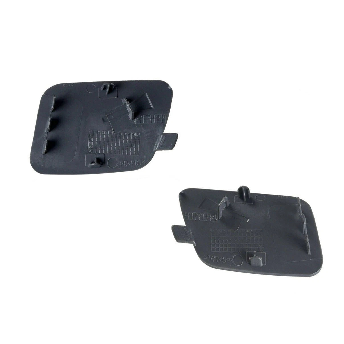 Pair for 2014-18 BMW F15 X5 Left + Right Rear Bumper Tow Hook Cover Cap Primed