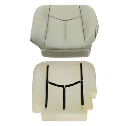 Driver Bottom Seat Cover & Foam Cushion For 2003-2006 Chevy Silverado Gray